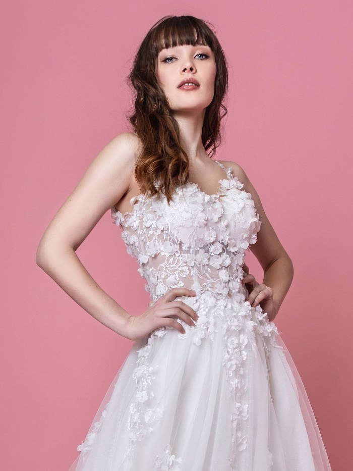 abito da sposa floreale  - E003 